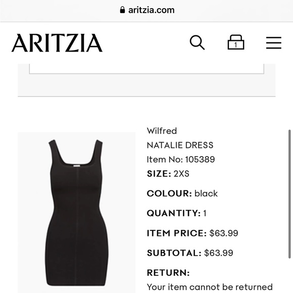 Aritzia Dresses & Skirts - NWT Aritzia bodycon dress